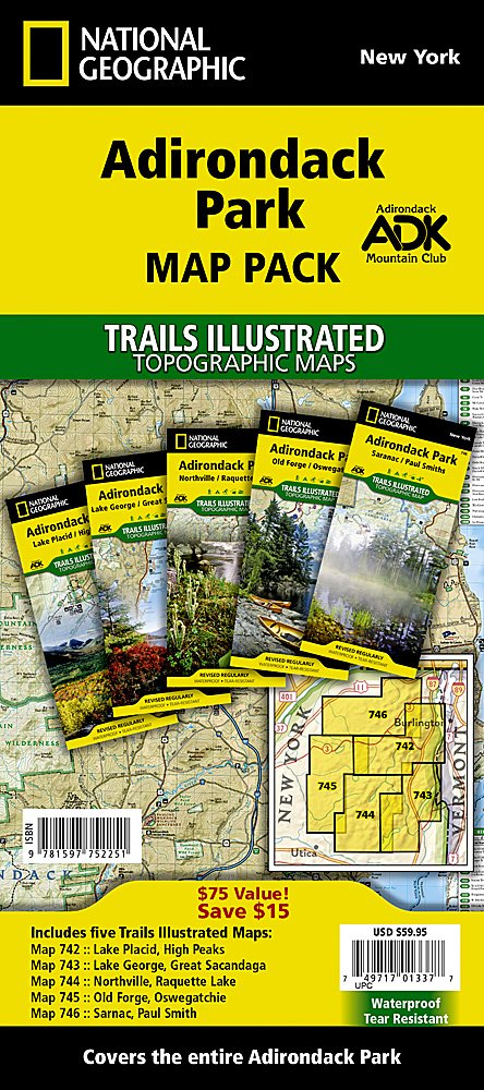 NY Adirondack Park Map Bundle TI01020391B