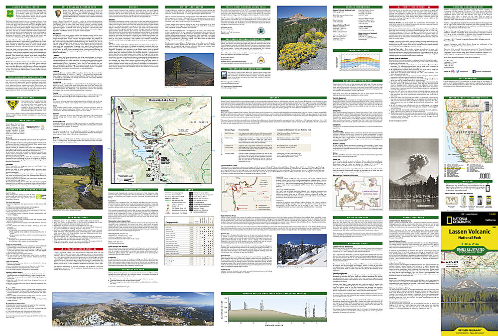 National Geographic Trails Illustrated CA Lassen Volcanic National Park Map TI00000268