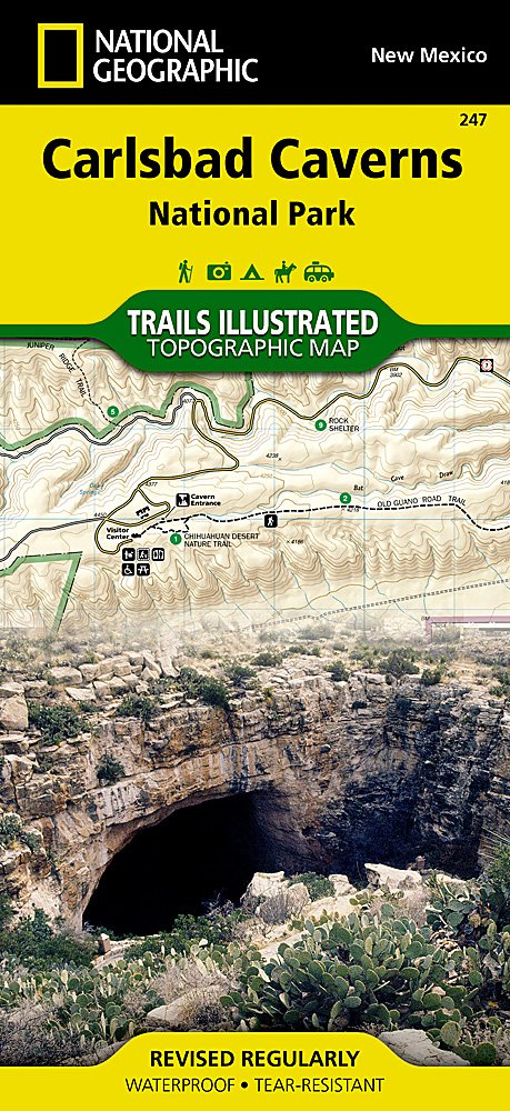 National Geographic Trails Illustrated NM Carlsbad Caverns National Park Map TI00000247