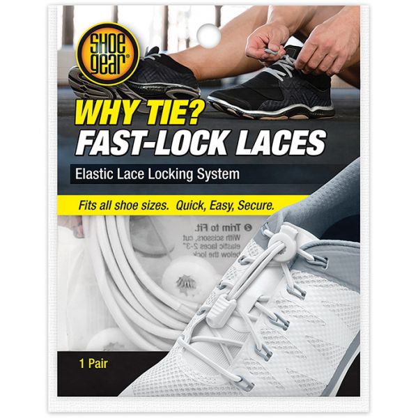 Shoe Gear Fast-Lock Shoe Laces White 373-01