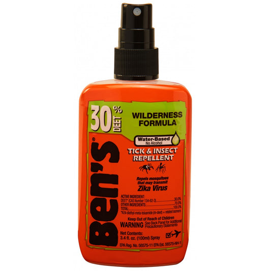 Ben's 30% DEET Wilderness Repellent 3.4 fl oz Pump Bottle OEM 0006-7187