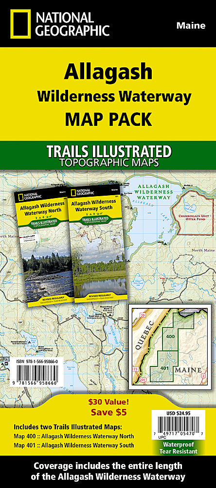 National Geographic Allagash Nat Forest Map Pack Bundle TI01021246B