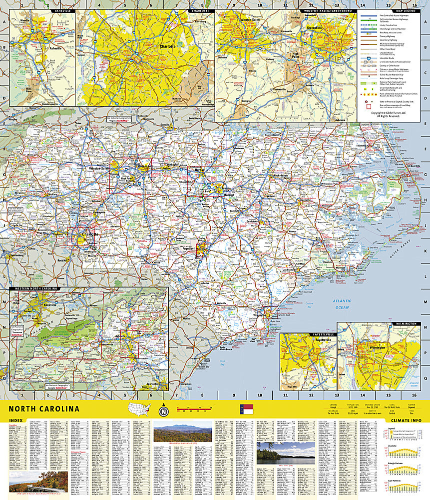 National Geographic GuideMap NC North Carolina Road Map/Travel Guide GM01020542