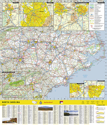 National Geographic GuideMap NC North Carolina Road Map/Travel Guide GM01020542