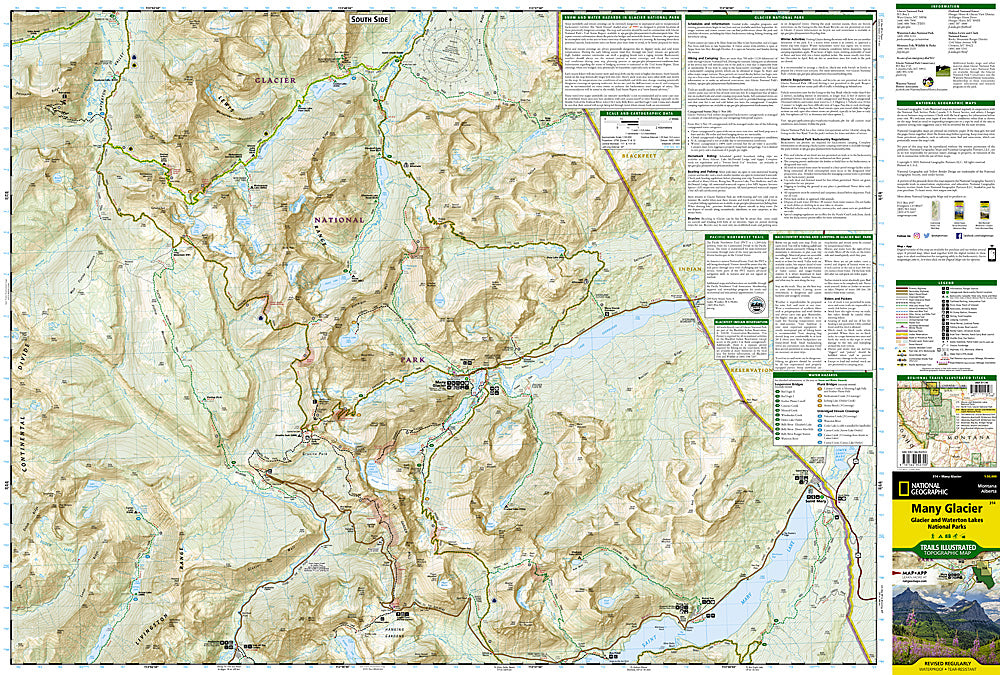 National Geographic MT Glacier Waterton Map Bundle TI01020577B