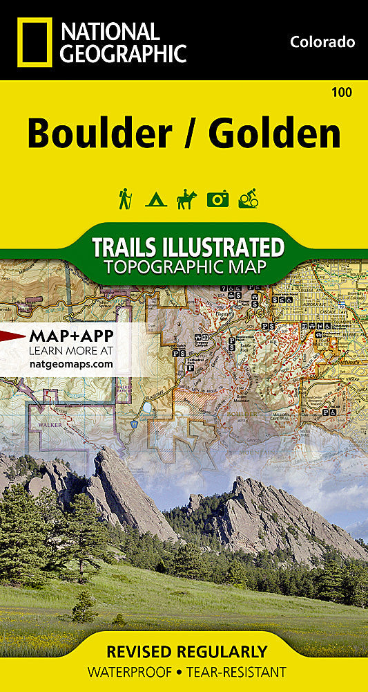 National Geographic Trails Illustrated Colorado Boulder Golden Topo Map TI00000100