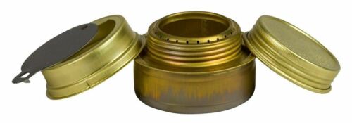 Trangia Brass Spirit Burner Denatured Alcohol Stove w/Simmering Ring & Lid B25