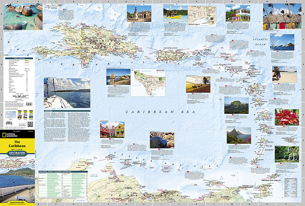 National Geographic Destination Touring Map & Guide The Caribbean DM01020631