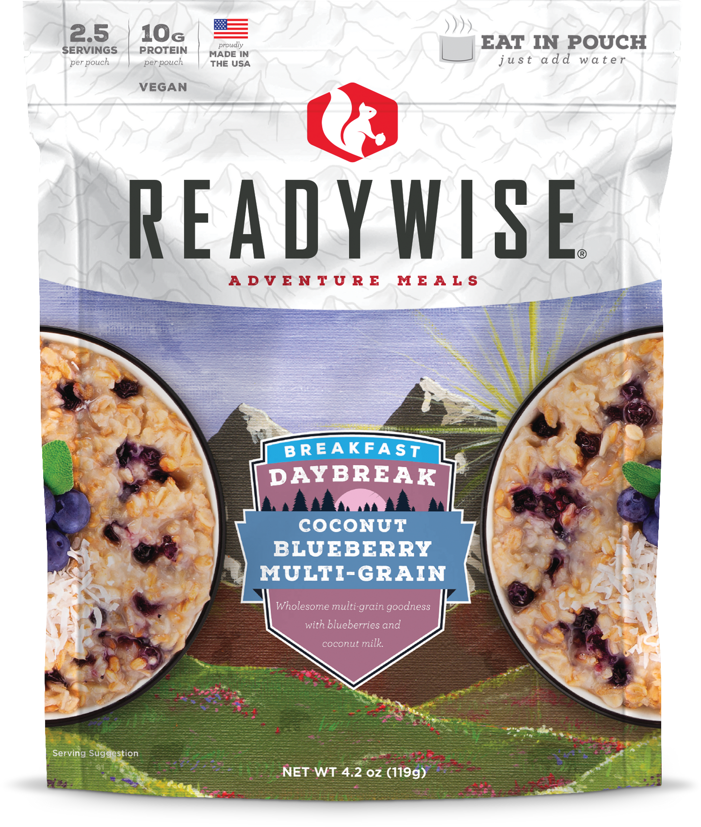 ReadyWise Daybreak Coconut Blueberry Multi-Grain 2.5 Servings