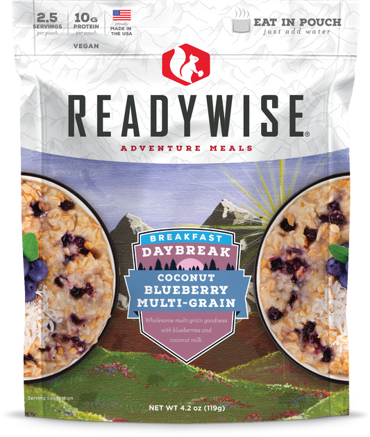 ReadyWise Daybreak Coconut Blueberry Multi-Grain 2.5 Servings