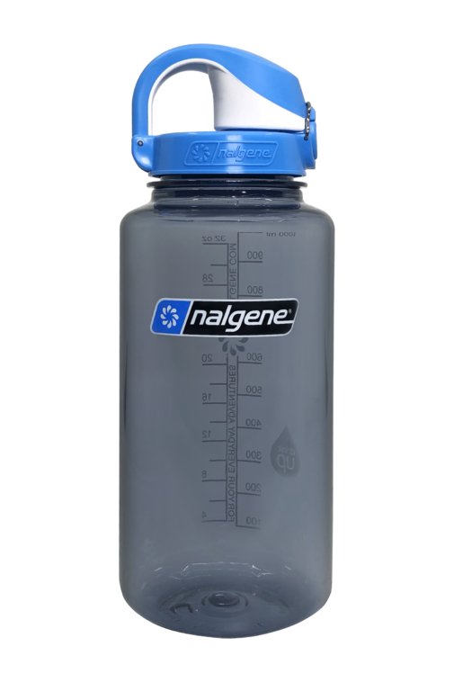 Nalgene OTF Wide Mouth 32oz Bottle Gray w/Blue OTF Cap