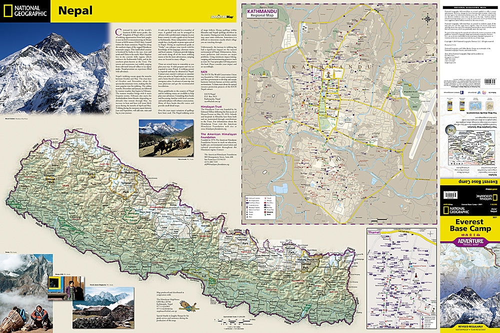 National Geographic Adventure Map Everest Base Camp AD00003001