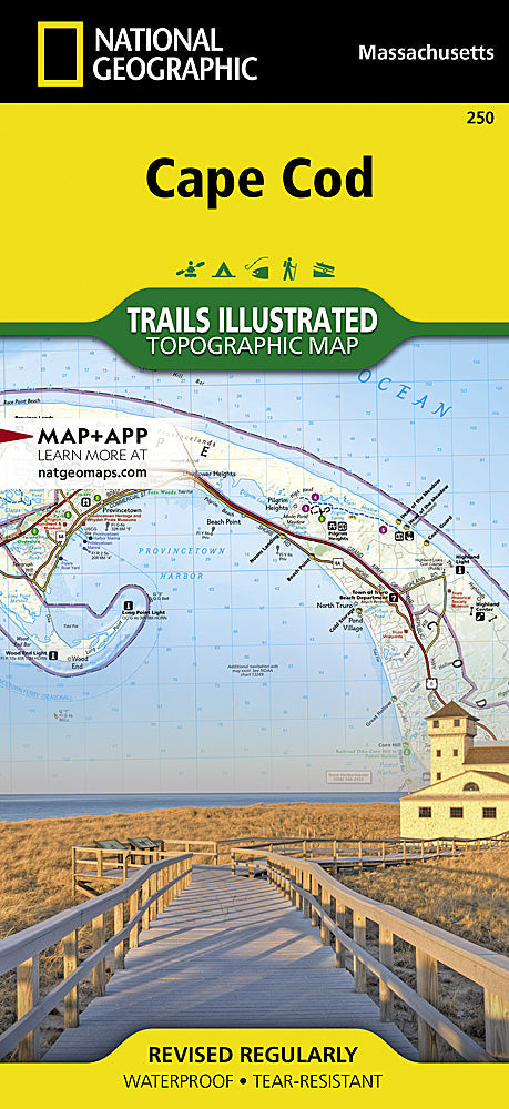 National Geographic Trails Illustrated Massachusetts Cape Cod Map TI00000250