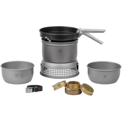 Trangia Alcohol Stove 27-3 UL/HA Cook Set w/Hard Anodized Pots & NS Fry Pan