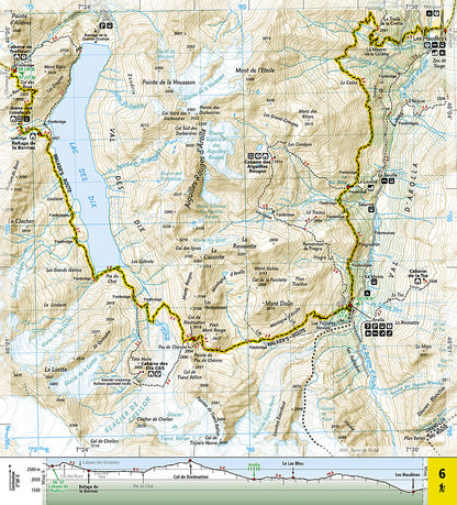 Haute Route Chamonix to Zermatt Topo Map Guide TI00004001