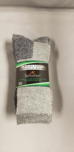 Terramar Merino Wool Blend Sock Size L 2-Pair Midweight Hiker Socks