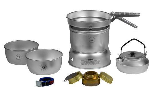 Trangia Storm Cooker 27-2 UL Alcohol Stove Cook Set w/Non-Stick Pots & Fry Pan