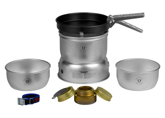 Trangia Storm Cooker 27-3 UL Alcohol Stove Cook Set w/Pots & Non-Stick Fry Pan