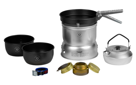 Trangia Storm Cooker 27-6 UL Alcohol Stove Cook Set w/Non-Stick Pots & Fry Pan