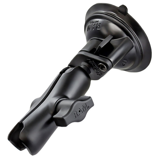 RAM Mount 1" Diameter Ball Standard Length Double Socket Arm w/3.25" Diameter Suction Cup Twist Lock Base [RAM-B-166-103U]