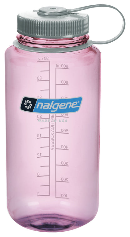 Nalgene Wide Mouth Sustain 32 oz Bottle Cosmo Pink w/Red Cap