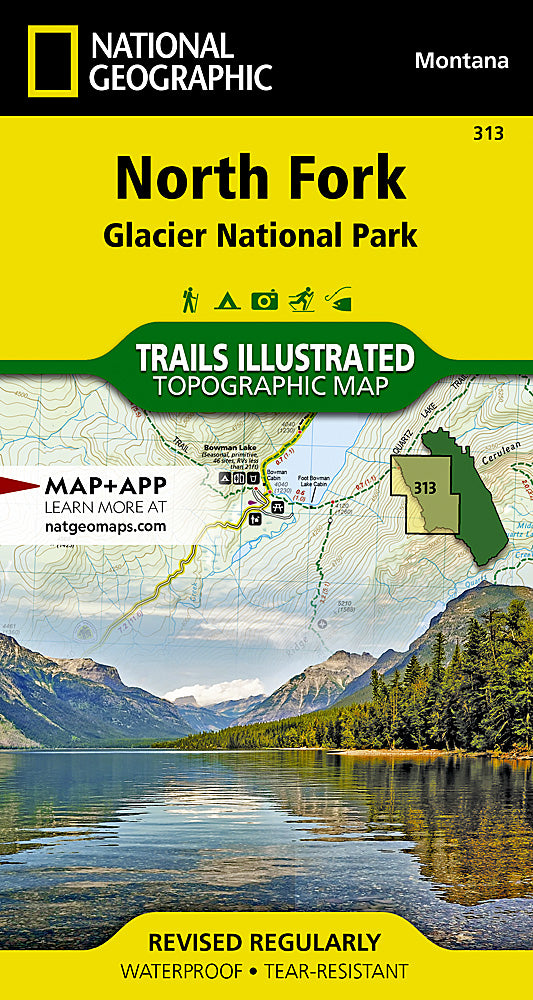 National Geographic MT Glacier Waterton Map Bundle TI01020577B