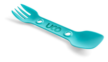 UCO Utility Spork 2-Pack Bulk Teal / Orange w/Tether F-SP-UT-2PKBULK