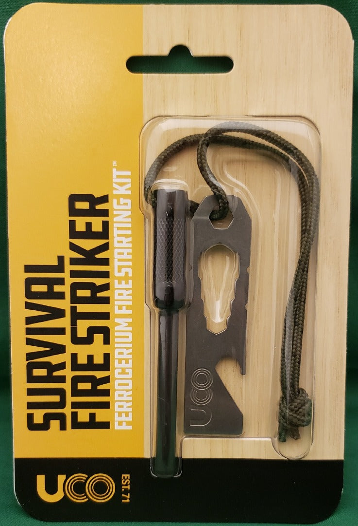 UCO Survival Fire Striker Ferro Rod Multi-Tool Black w/Lanyard MT-FS-SVKIT