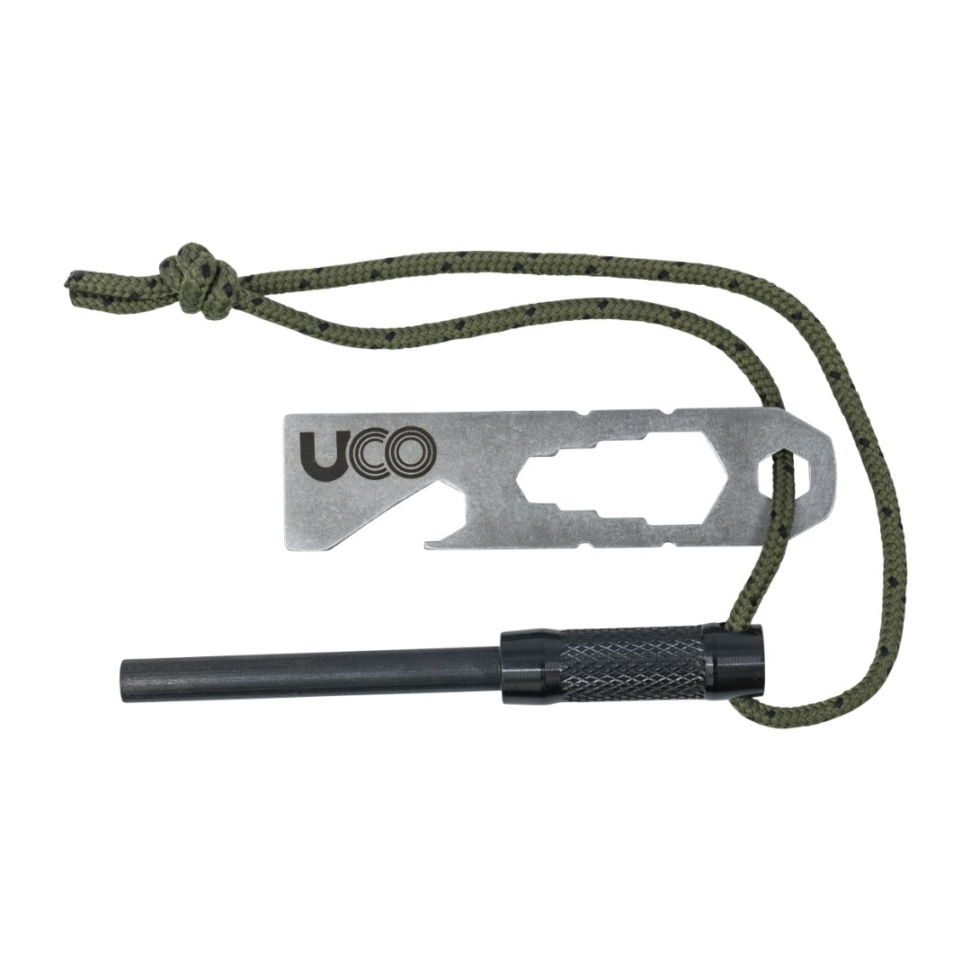 UCO Survival Fire Striker Ferro Rod Multi-Tool Black w/Lanyard MT-FS-SVKIT