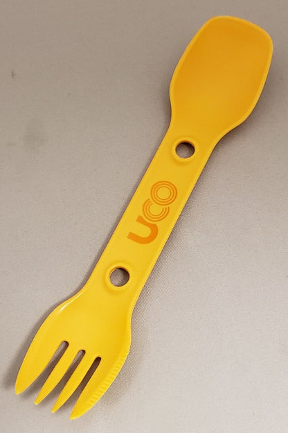 UCO Utility Spork Fork-Spoon-Knife Combo 7'' Utensil Cascadian Gold F-SP-UT-BULK