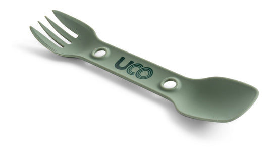 UCO Utility Spork Fork-Spoon-Knife Combo 7'' Utensil Camp Green F-SP-UT-BULK