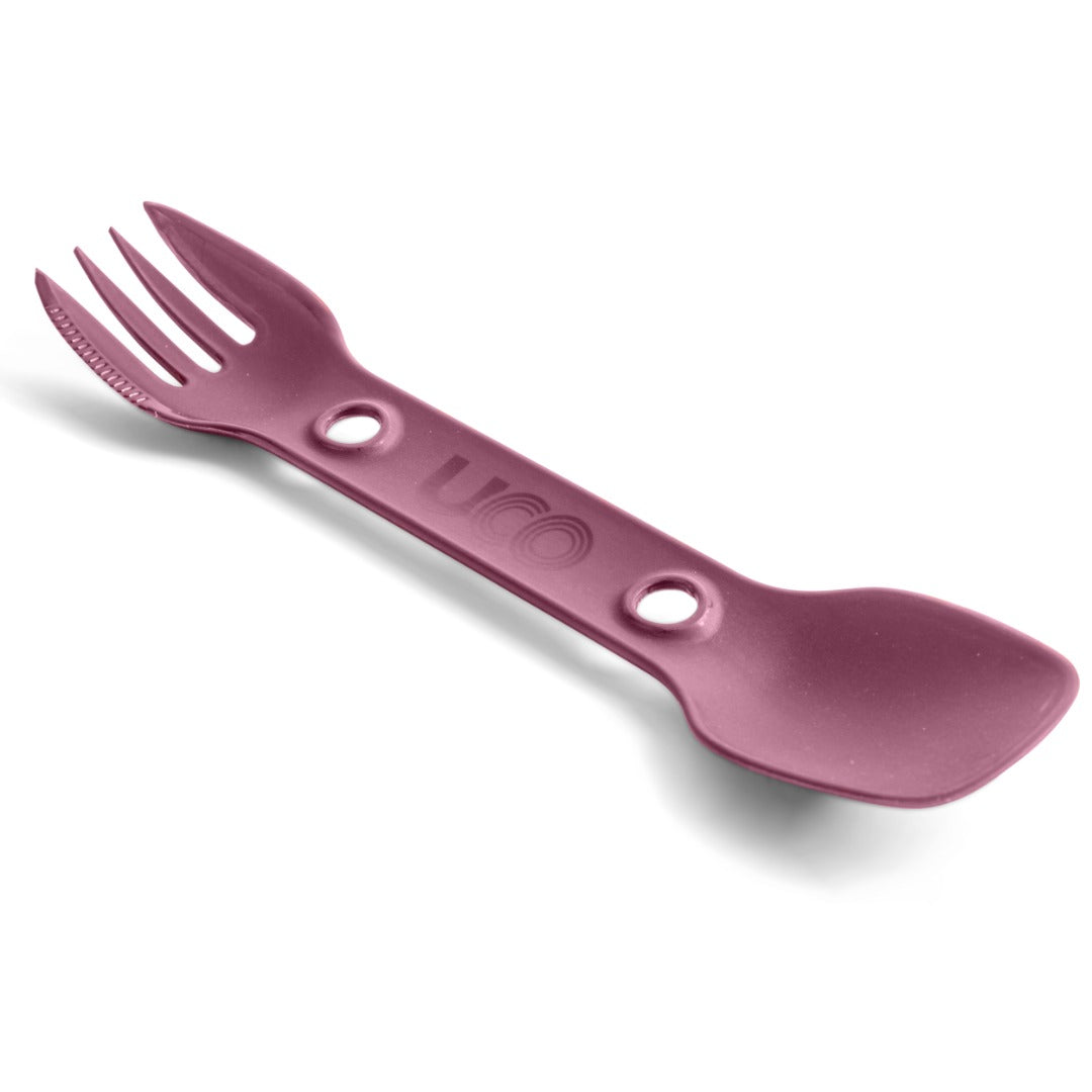 UCO Utility Spork Fork-Spoon-Knife Combo 7'' Utensil Raspberry Purple F-SP-UT-BULK