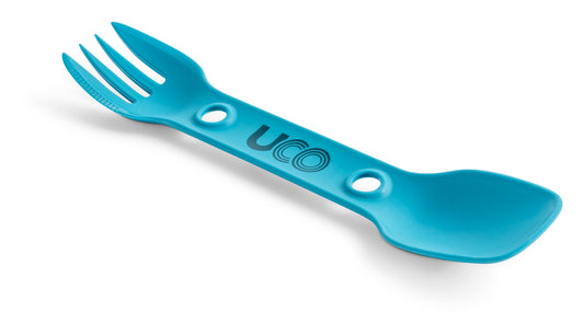 UCO Utility Spork Fork-Spoon-Knife Combo 7'' Utensil Rich Sky Blue F-SP-UT-BULK