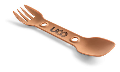 UCO Utility Spork Fork-Spoon-Knife Combo 7'' Utensil Toasted Brown F-SP-UT-BULK