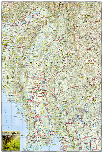 National Geographic Adventure Map Myanmar (Burma) AD00003025