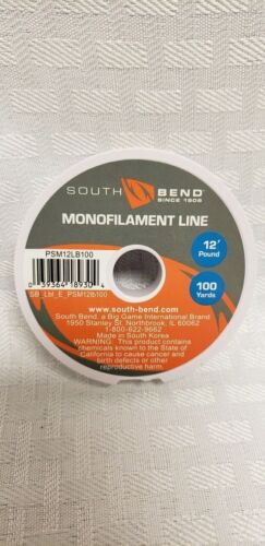 South Bend Fishing Monofilament Line - Small Diameter, 12lb Test, 100 Yards