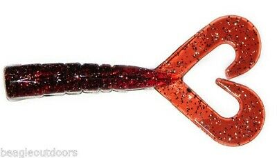 Charlie's Worms 3'' Twin Tail Shrimp Fishing Lure Amber Silver Flake 8-PK 51703