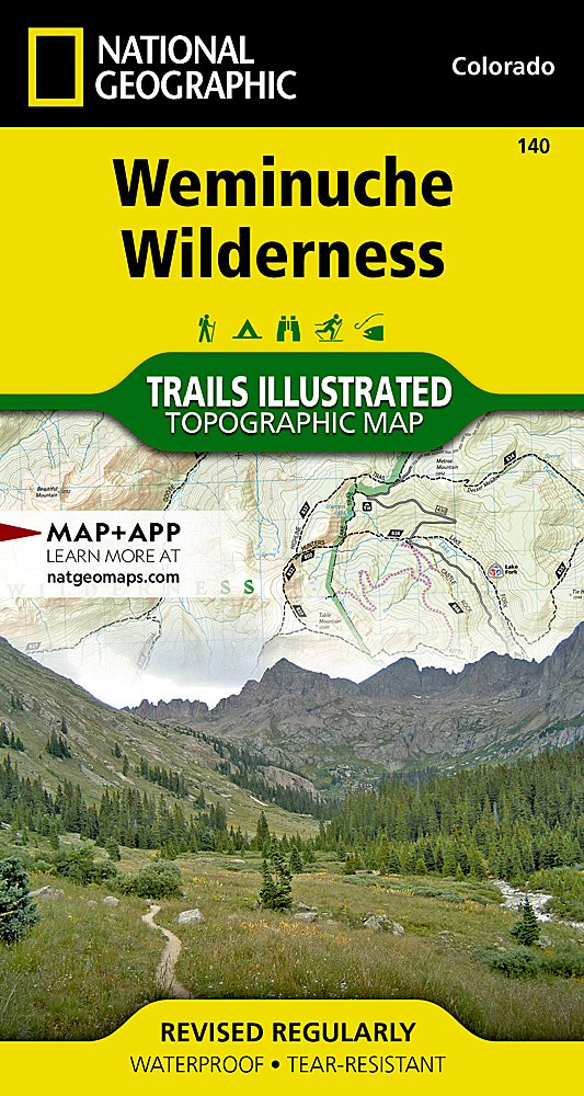 National Geographic Trails Illustrated Colorado Weminuche Wilderness Map TI00000140