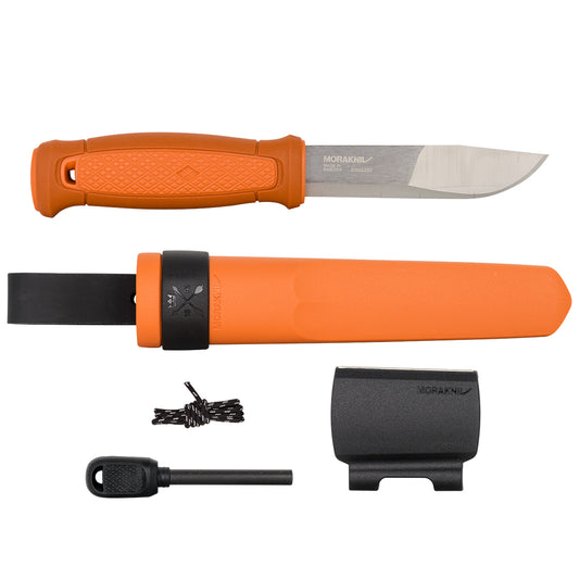 Morakniv Kansbol 4.3'' SS Blade Burnt Orange Knife w/Sheath/Survival Kit M-13913