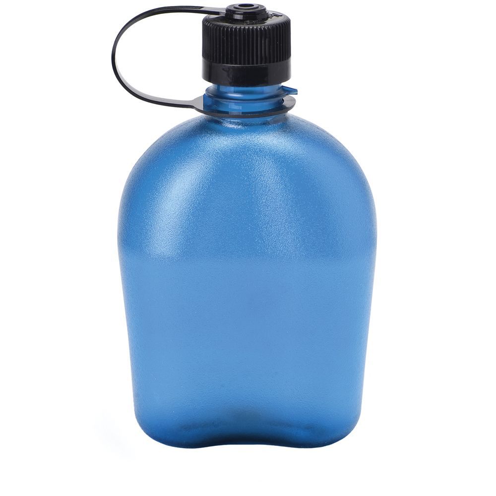 Nalgene Sustain Oasis Narrow Mouth 32 oz Blue Canteen Water Bottle w/Black Cap