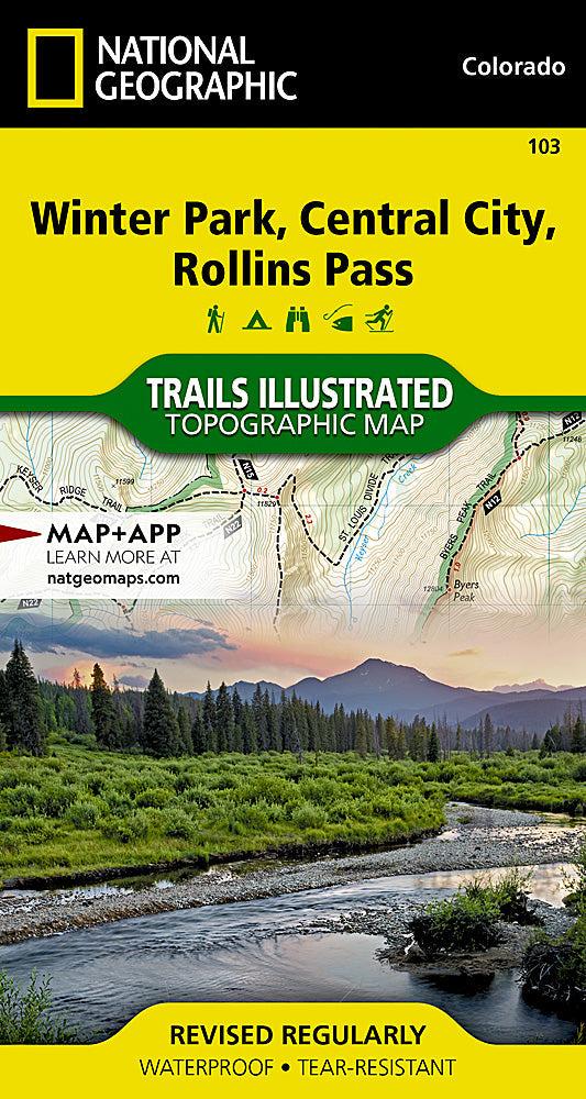 National Geographic Trails Illustrated Colo Winter Park Central City Map TI00000103
