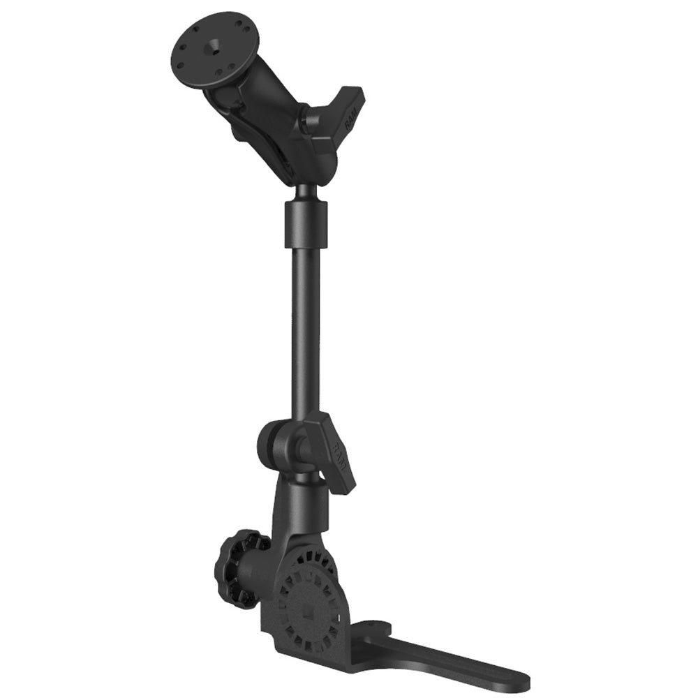 RAM Mount Universal No-Drill RAM Pod HD Vehicle Mount w/Double Socket Arm & 2.5" Round Base (AMPS Hole Pattern) [RAM-316-HD-202U]