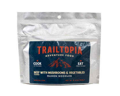 Trailtopia Beef w/Mushrooms & Vegetables Ramen Noodles 1 Serving