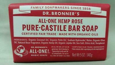 Dr Bronner's / Bronners Hemp Rose Scent Pure-Castile Magic Bar Soap Organic