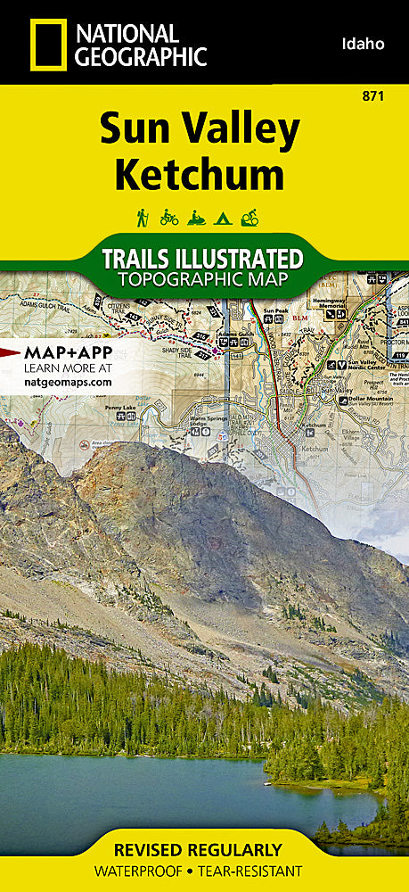 National Geographic Trails Illustrated ID Sun Valley, Ketchum Topo Map TI00000871