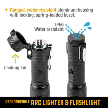 UCO Rechargeable Arc Lighter & LED Flashlight MT-TORCH-ARC