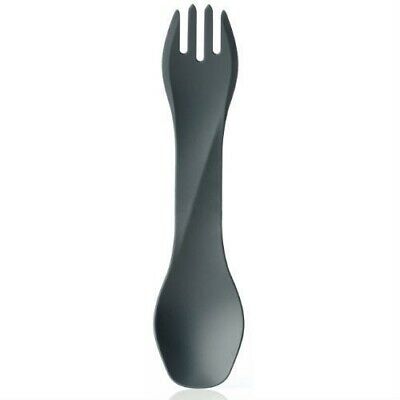 Human Gear GoBites Uno Mini Spoon/Fork Combo Utensil Gray Sturdy BPA-Free Nylon