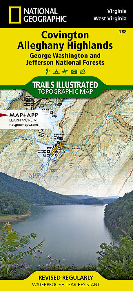 National Geographic Trails Illustrated VT Covington Alleghany Highlands Map TI00000788