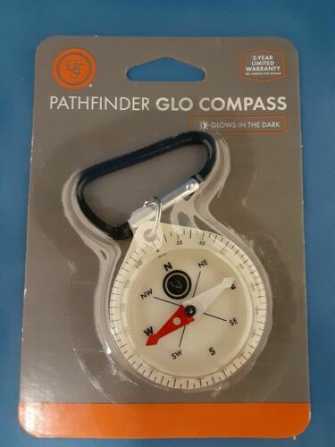 Ultimate Survival UST Pathfinder GLO Compass Glow in the Dark w/Carabiner Clip