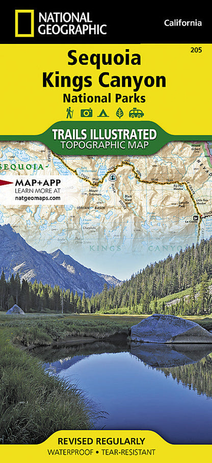 National Geographic Trails Illustrated CA Sequoia Kings Canyon Nat Park Map TI00000205